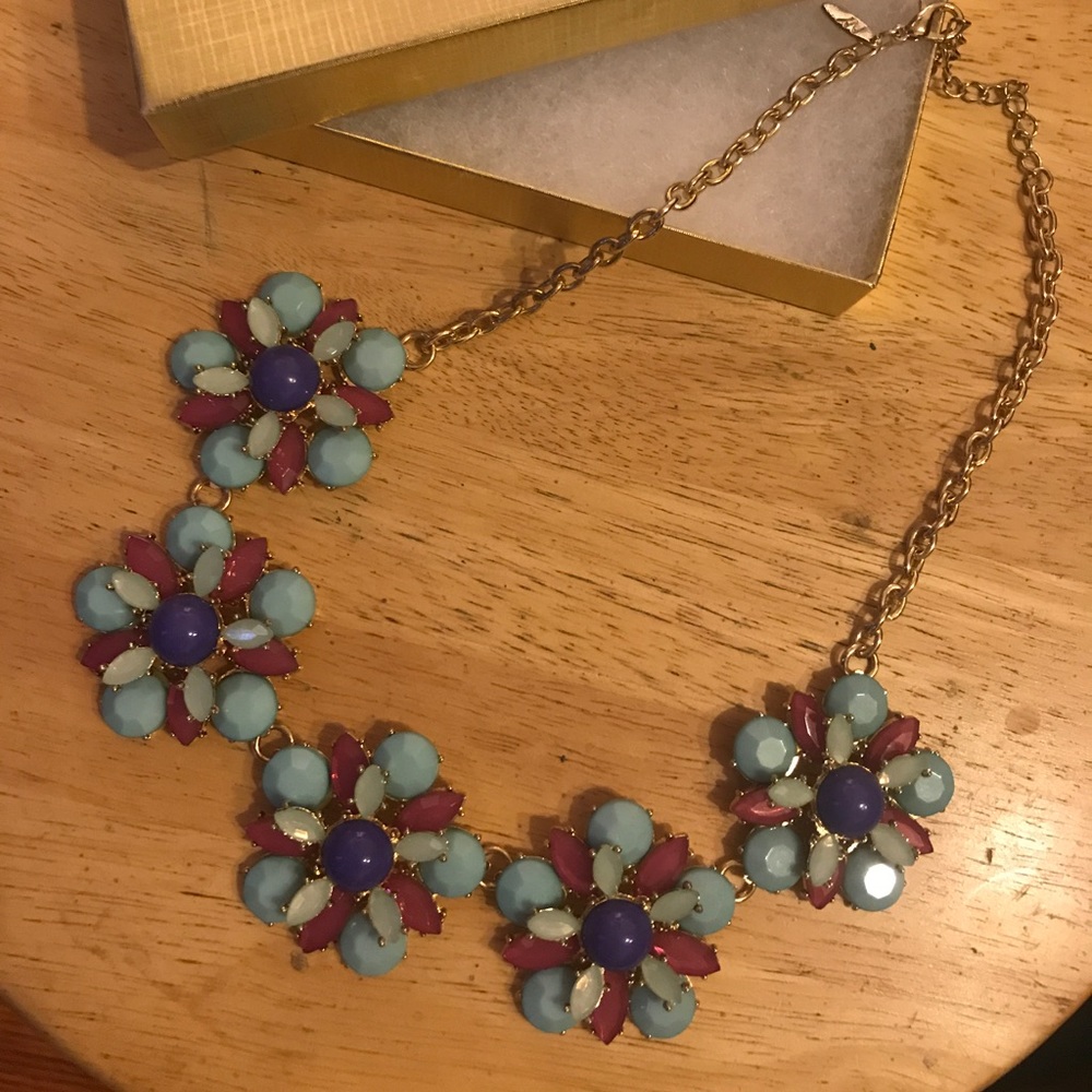 NY & Co. Floral Costume Statement necklace